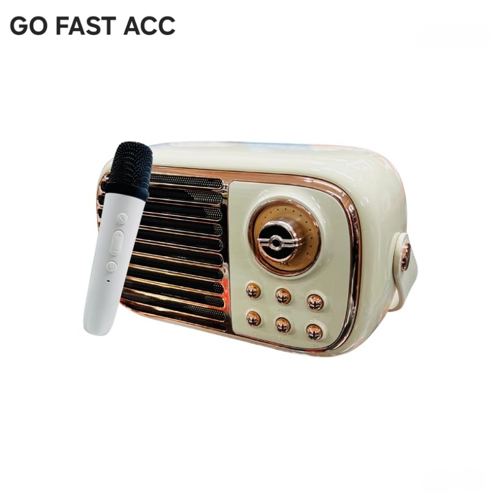 BTS-1956 Karaoke Bluetooth Speaker – Portable Wireless Party Speaker with Mic Support - Garansi