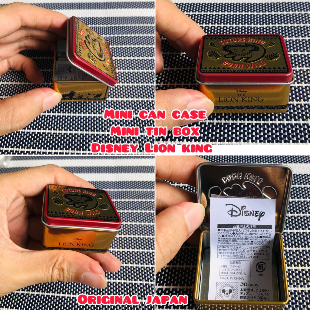 kaleng mini tin box can case disney edition original japan