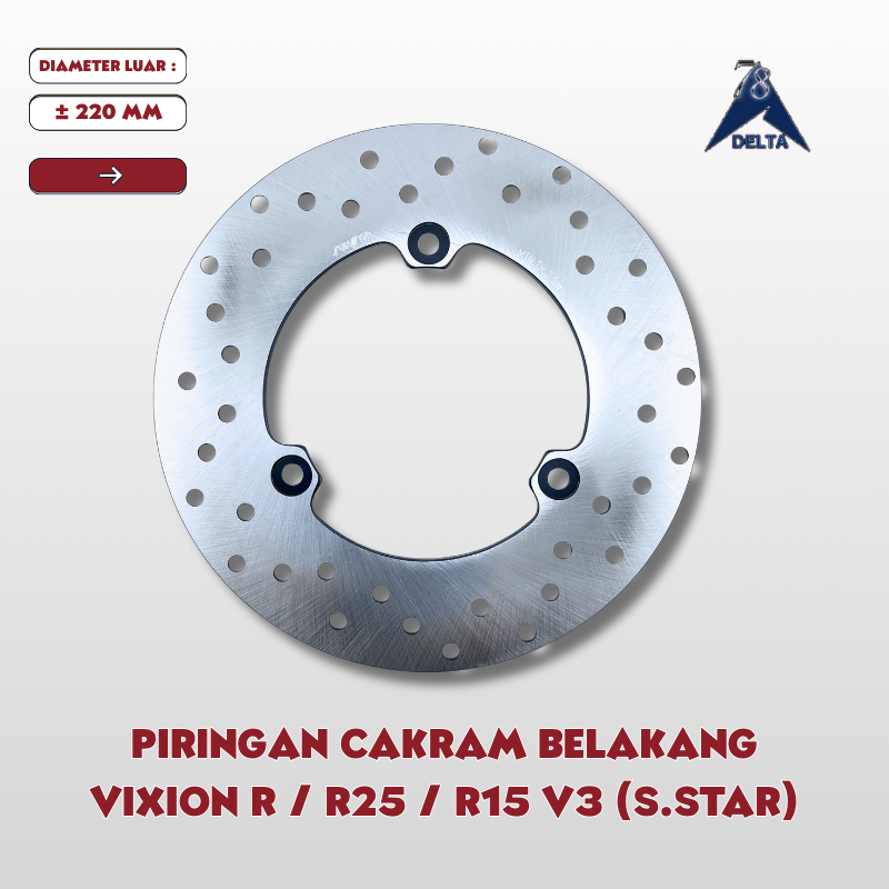 PIRINGAN CAKRAM BELAKANG VIXION R/ R25/ R15 V3 - PIRINGAN CAKRAM BELAKANG R15 V3 VIXION R ASLI ORI