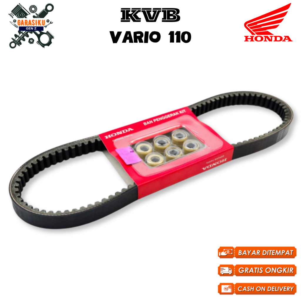 roler vario 110 karbu + vanbelt honda vario 110 karbu original - Vanbelt Set Roller KVB Techno