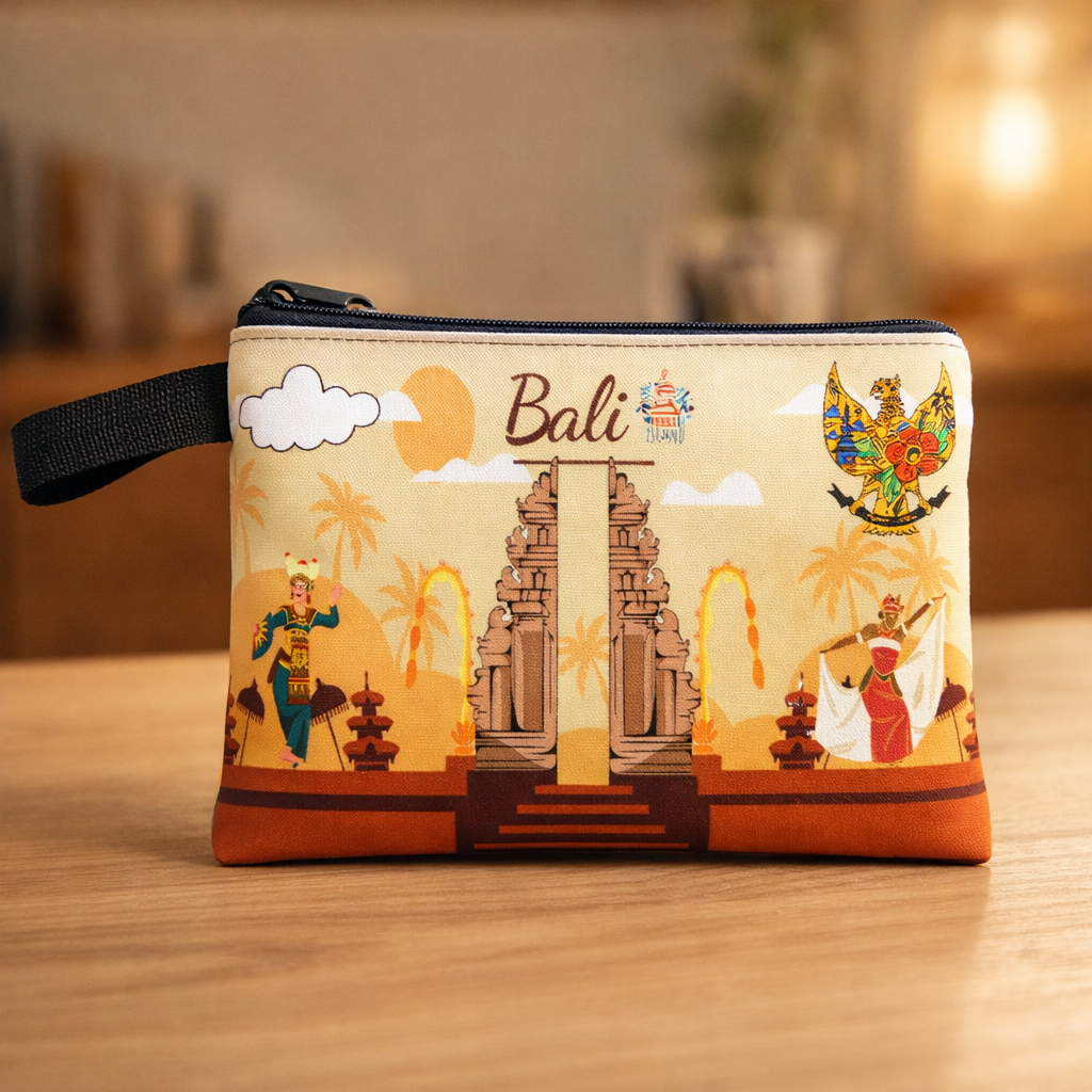 [HARGA GROSIR] Dompet Souvenir Pernikahan | Sovenir Dompet Printing Motif Bali