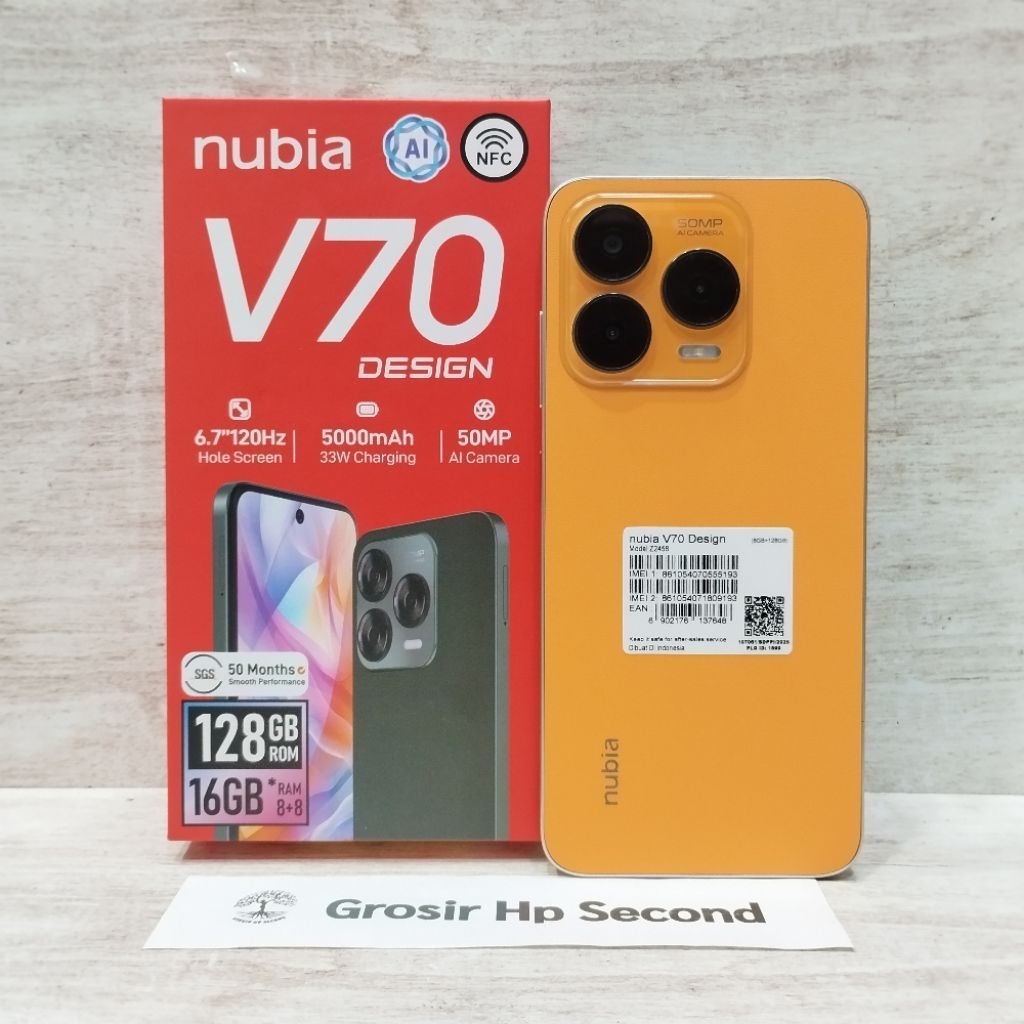 ZTE NUBIA V70 DESIGN 8/128GB HP SECOND FULLSET