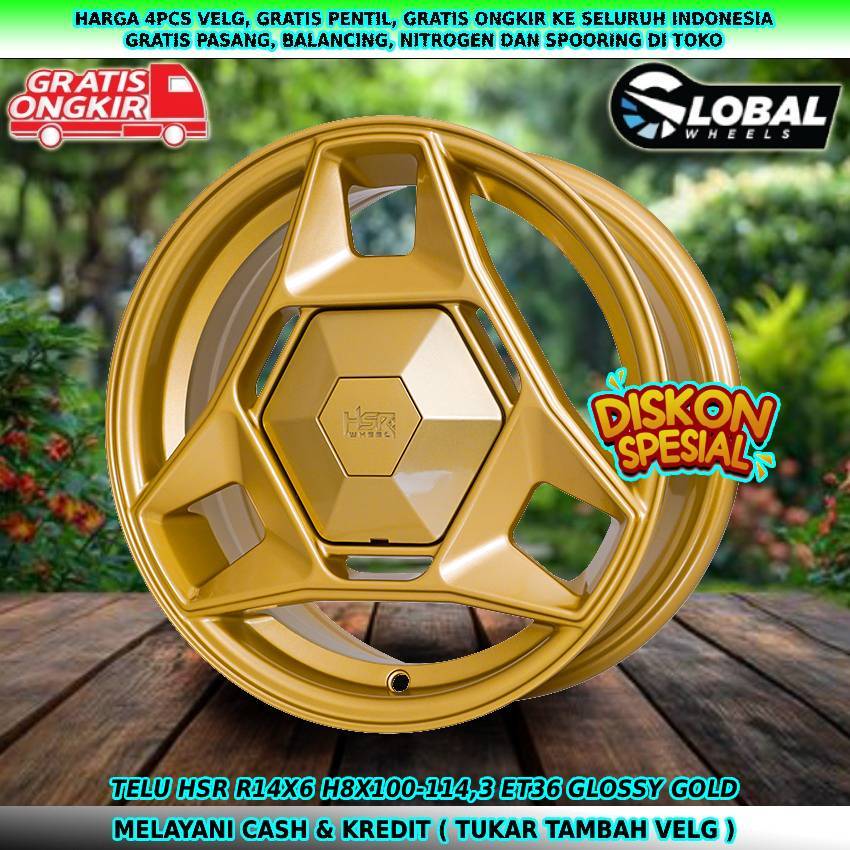 Velg ring14 untuk mobil Kijang LGX| Veloz| Avanza| Livina| Evalia| dll velg hsr telu R14