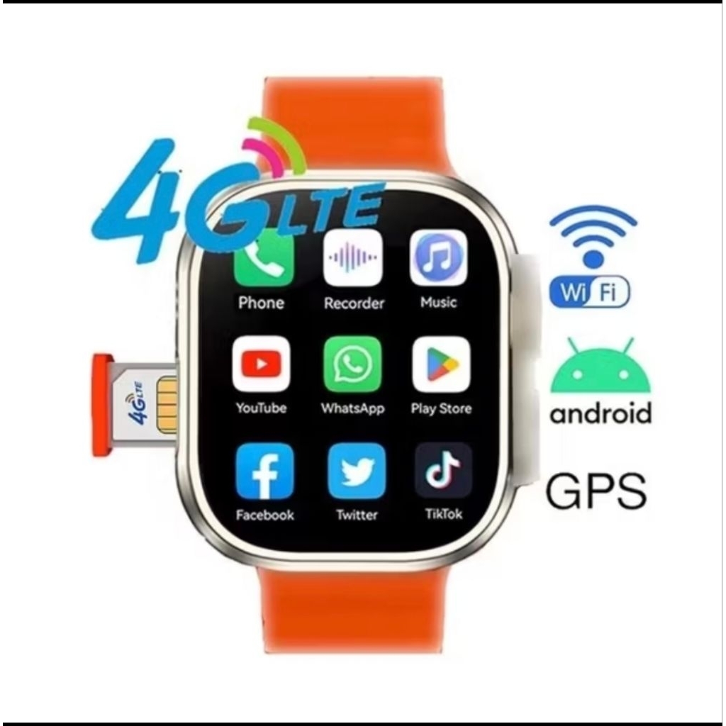 4G Sim card] Smartwatch S8 Ultra Bisa Nonton Youtube Wifi PlayStore Layar Sentuh