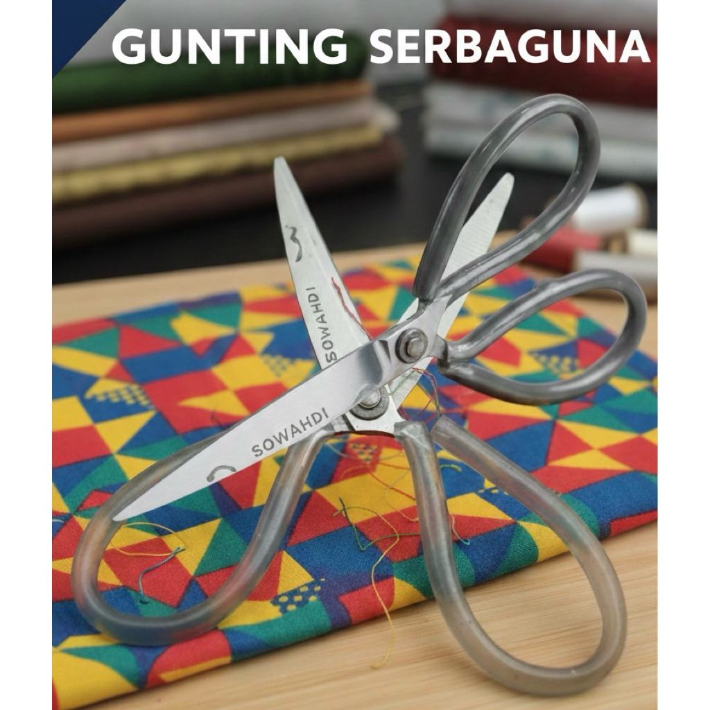 Gunting Kodok Serbaguna - 8 Inci, Tajam dan Kuat, Ideal untuk Kain, Kulit, dan Kertas
