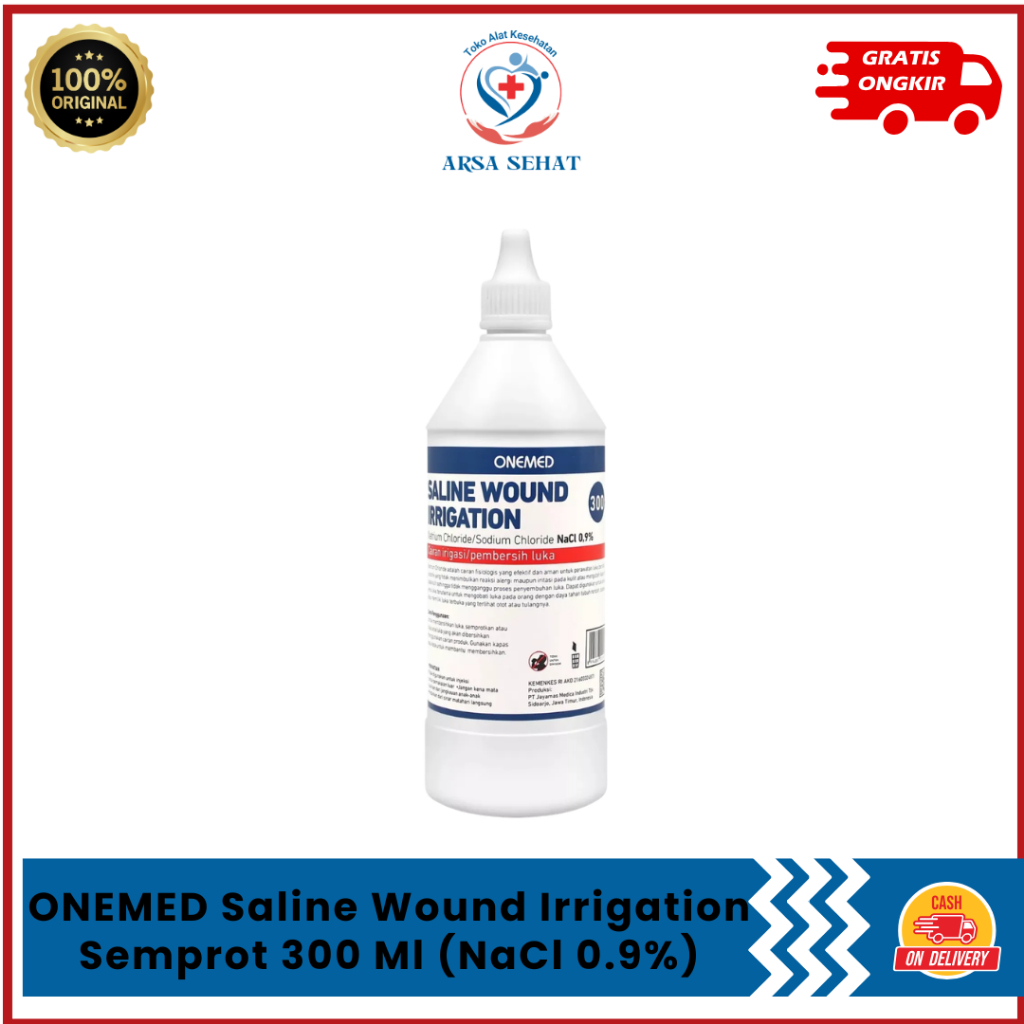 ONEMED Saline Wound Irrigation Semprot 300 Ml (NaCl 0.9%) - Cairan Cuci Luka ONE MED