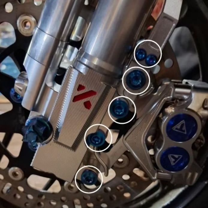 Baut titanium Breket kaliper shock ktc & vnd