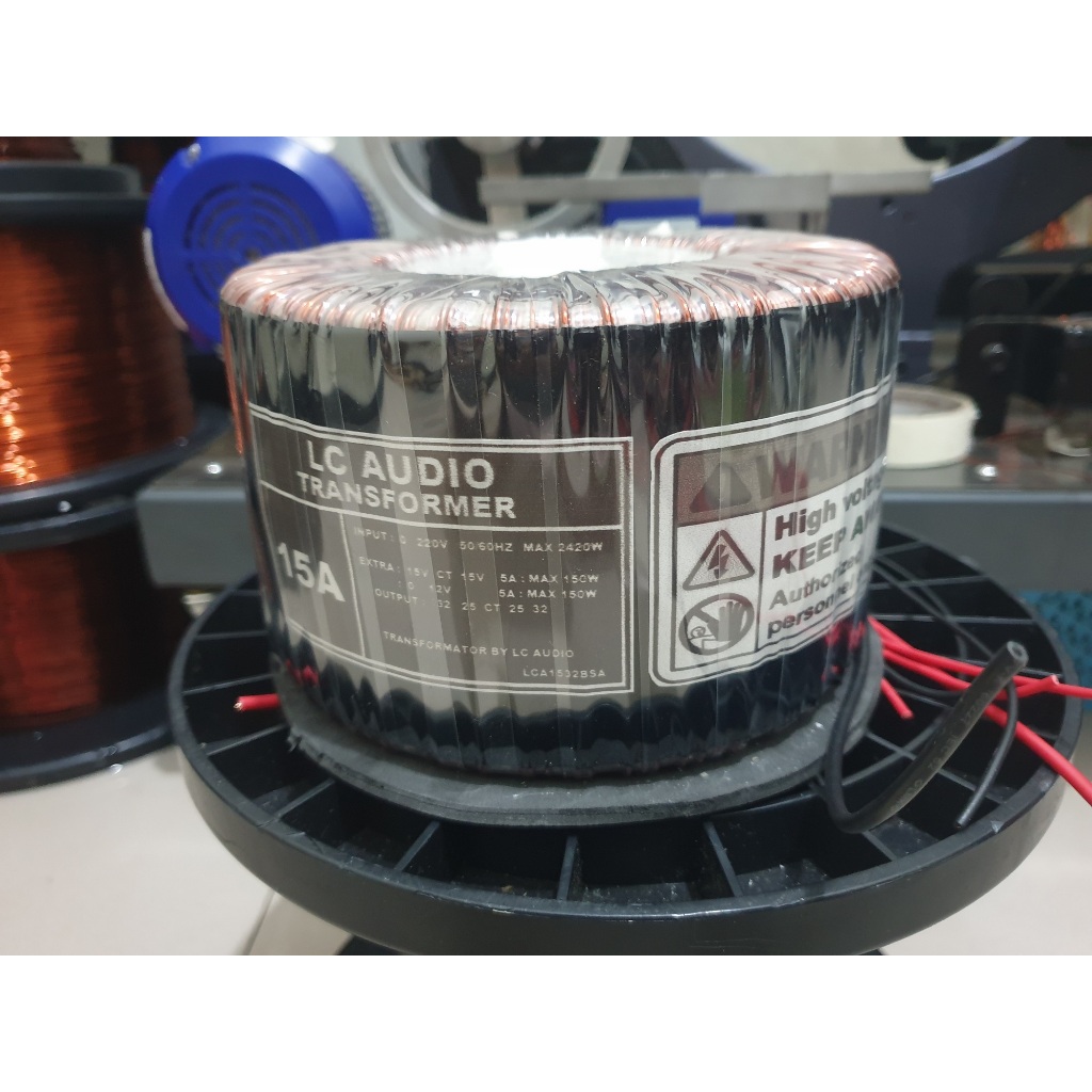 Trafo toroid 15A ct 32v tembaga murni