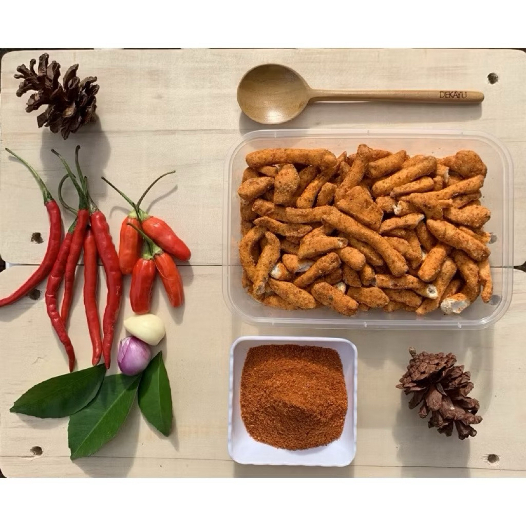 PROMO TERBATAS basreng stik ekstra pedas daun jeruk kemasan box