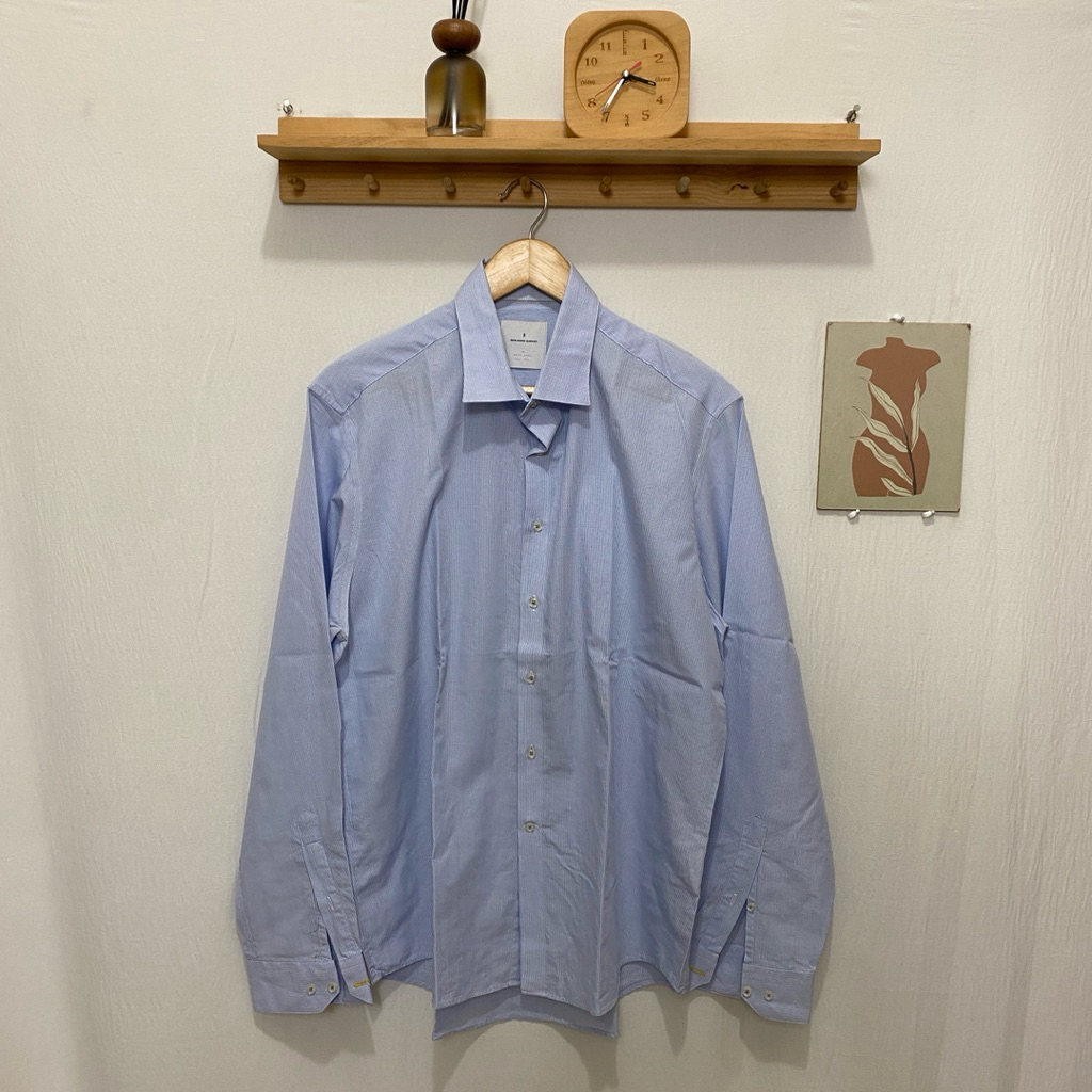 kemeja panjang pria Benjamin Barker original size 17.5