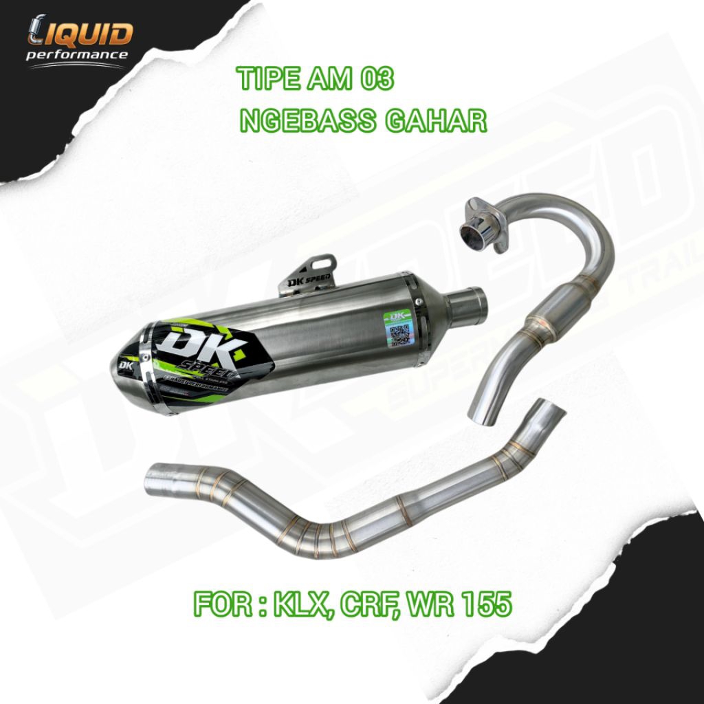 KNALPOT RACING SUARA GAHAR CRF, KLX, WR 155 DK SPEED TIPE AM 03