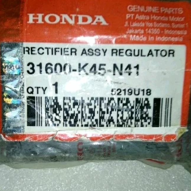 KiPROK-REGULATORHONDA,NEW,CBR150R,K45G-31600-K45-N41