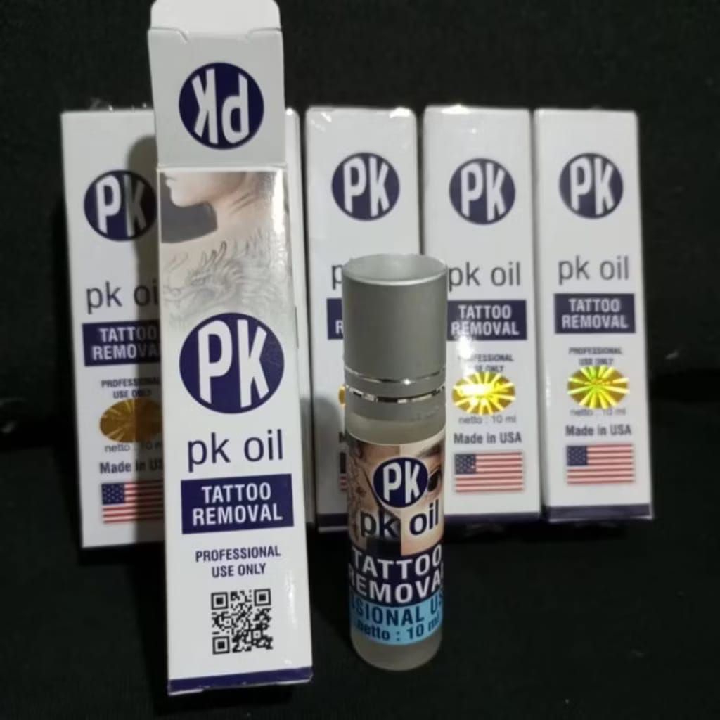 Obat Penghilang Tato dan Sulam Alis PK Oil - Cepat, Aman, Praktis