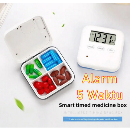 PILLS REMINDER /  Kotak Obat Alarm / Kotak Obat Berwaktu / Kotak Obat Digital / Kotak Penyimpan Obat