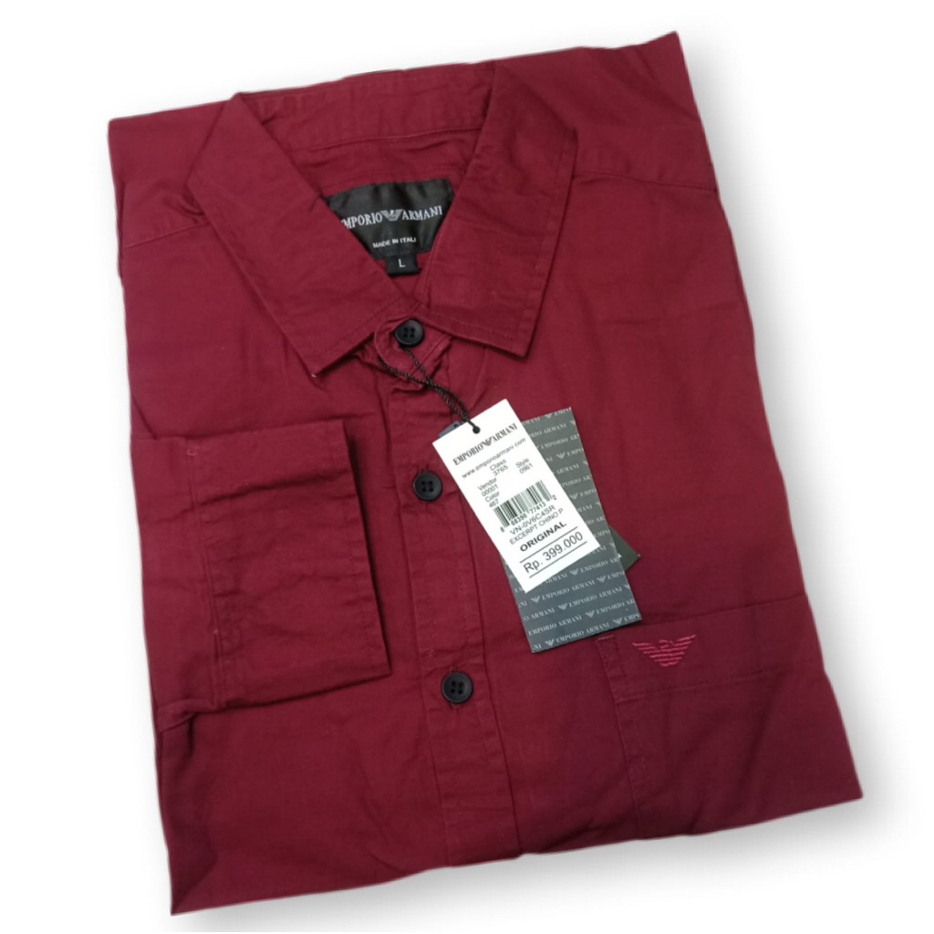 KEMEJA EMPORIO ARMANI PANJANG LENGAN NYAMAN DI PAKAI