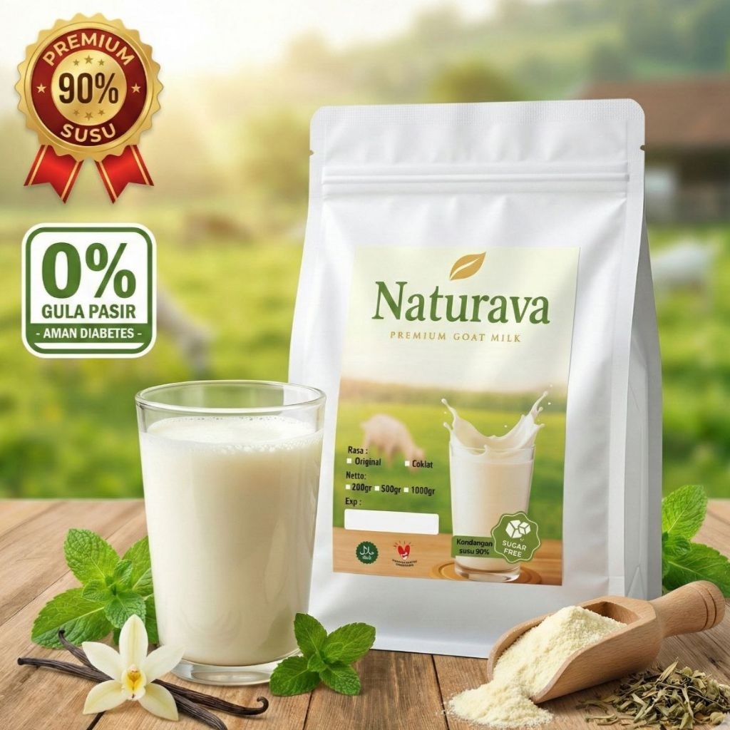 Susu Kambing Etawa Murni Asli Tanpa Gula 90% Susu Kambing 1 kg Menguatkan Tulang Mengatasi TBC Asma 