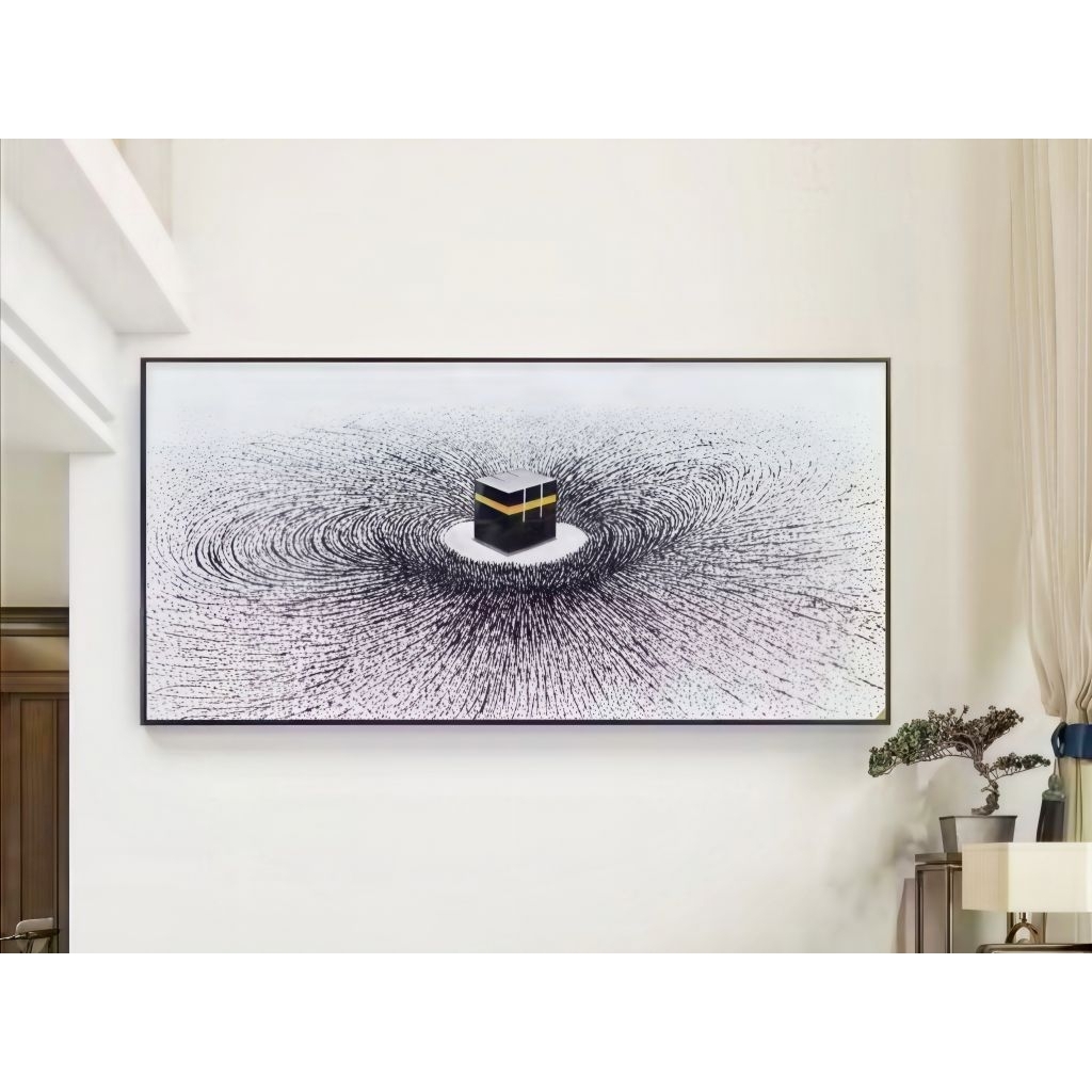 handmade lukisan Ka'bah 3D minimalis