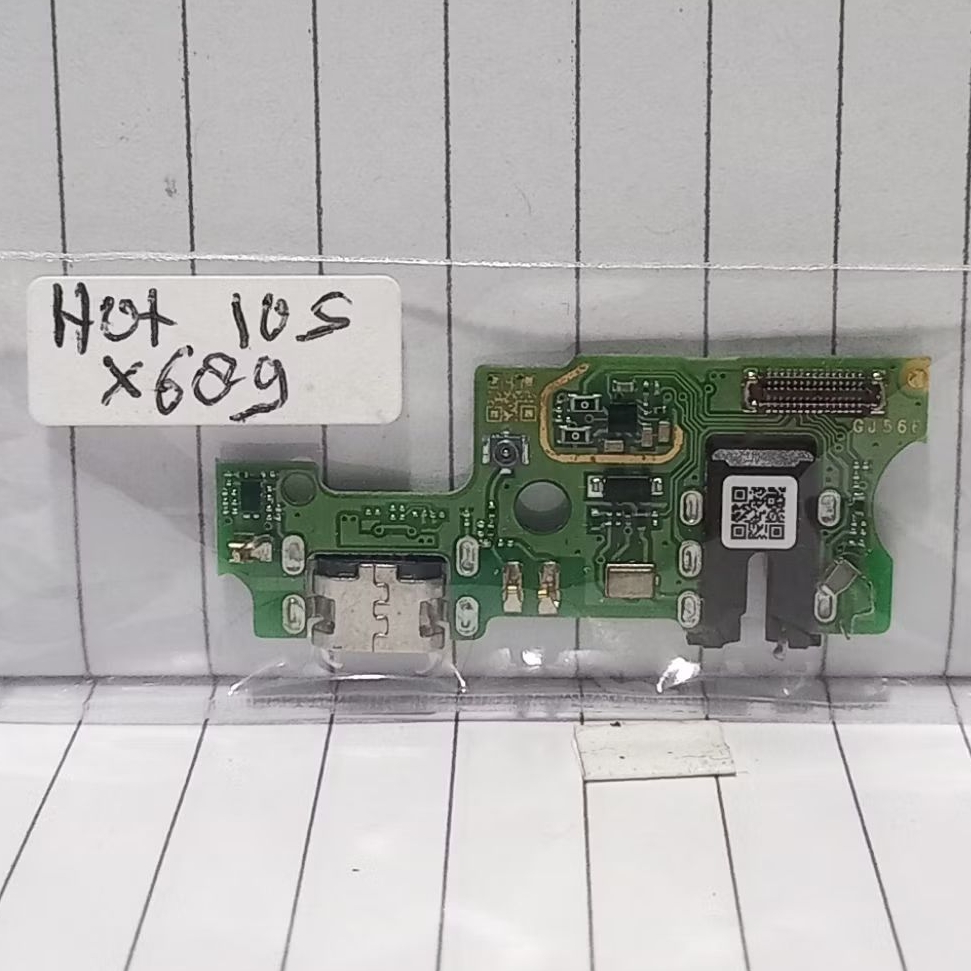 Konektor Cas / Papan Cas Copotan Unit Infinix Hot 10S (X689) | Kondisi Konektor Cas Sudah Tes Normal