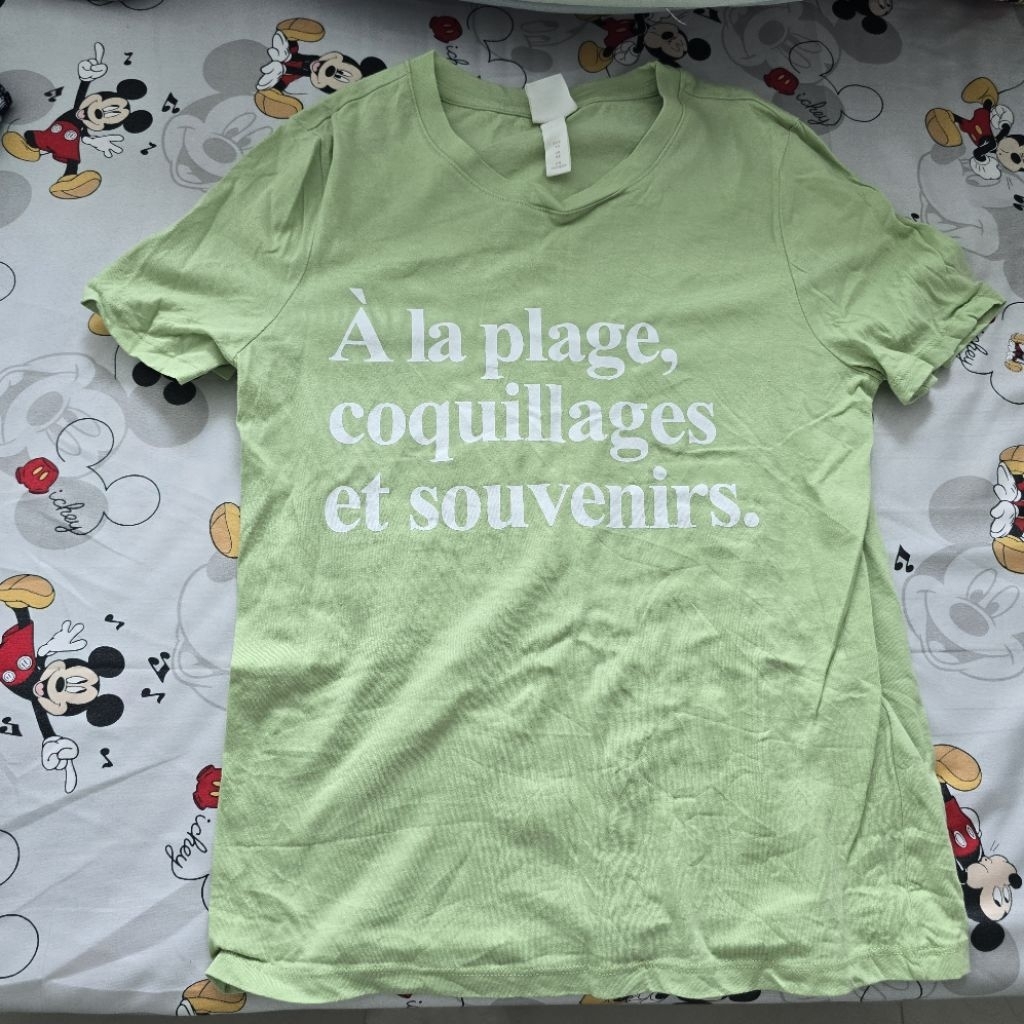 kaos wanita h&m hijau siza xs second original hijau