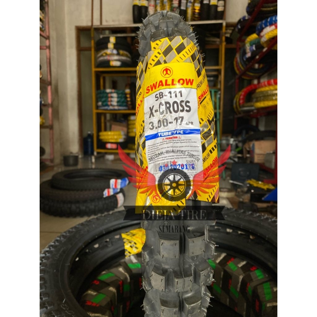 BAN MOTOR SWALLOW TRAIL SB-111  X-CROSS UKURAN 300 RING 17  COCOK UNTUK HONDA CRF150/KAWASAKI KLX 15