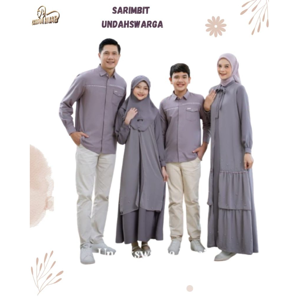 Sarimbit Lubi Undahswarga Soft Purple/Gamis Lubi Terbaru/Sarimbit Keluarga