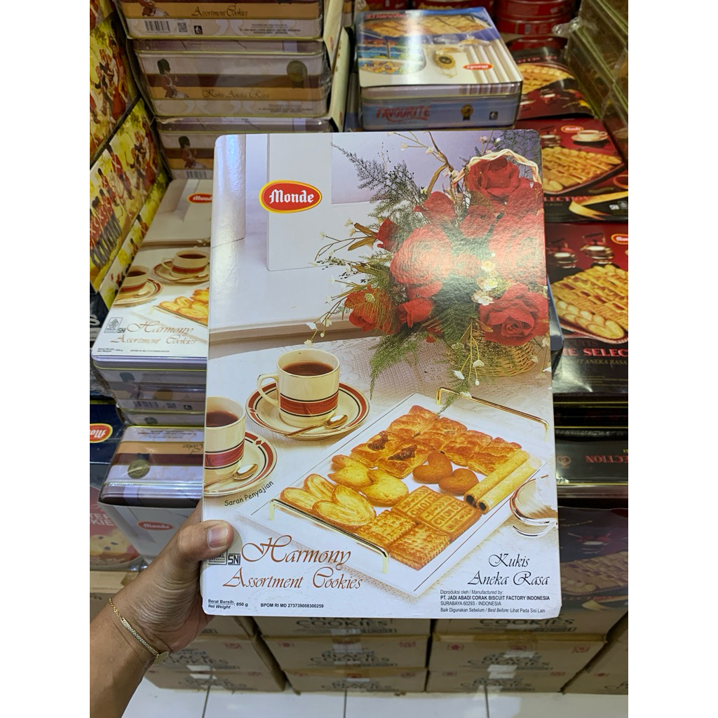 Monde Harmony Assorted 850gr | jajan lebaran | jajan lebaran murah | jajan kaleng | jajan kaleng mur