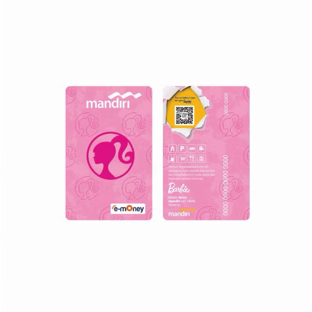 E-Money Mandiri Barbie - Original no costum