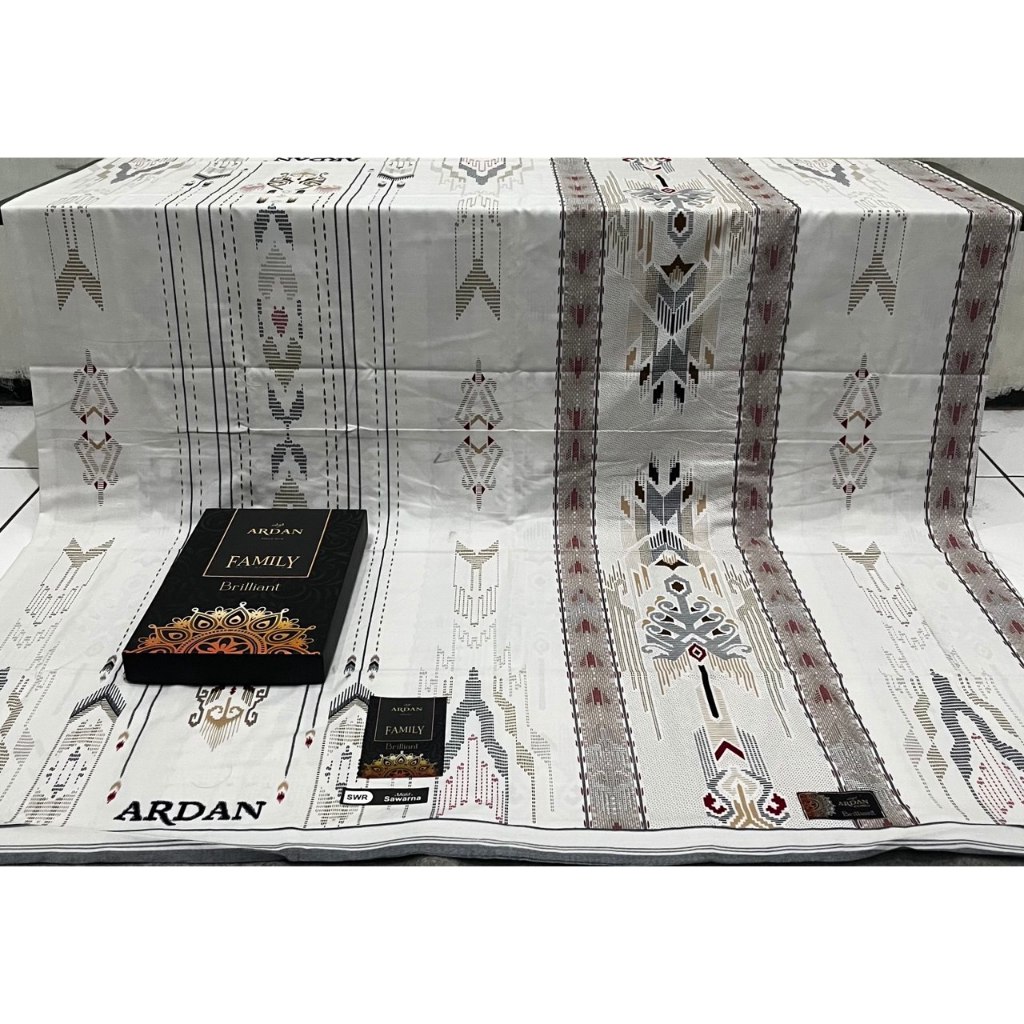 SARUNG ARDAN FAMILY BRILLIANT PUTIH NEW MOTIF