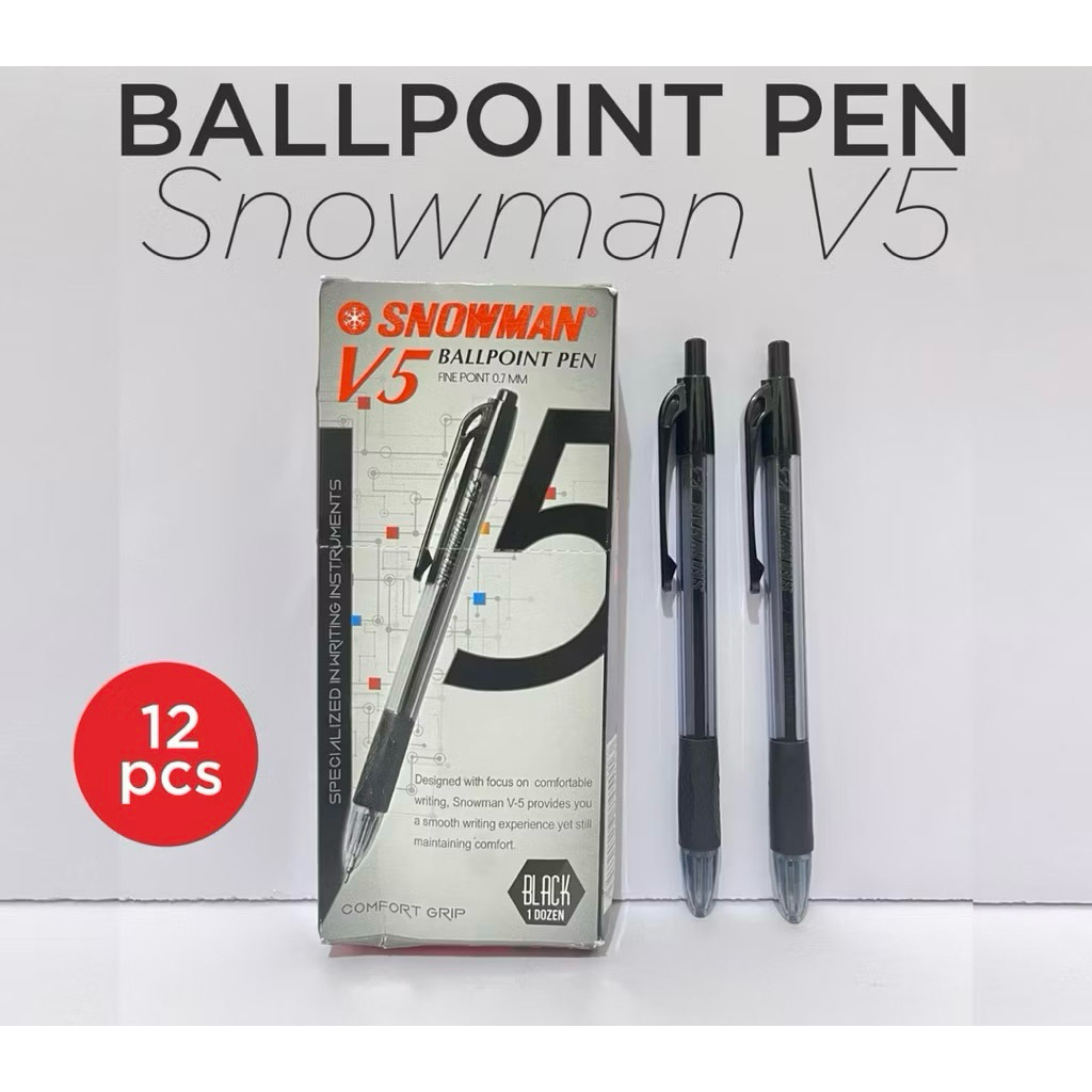PULPEN SNOWMAN V5 1 kotak isi 12pcs