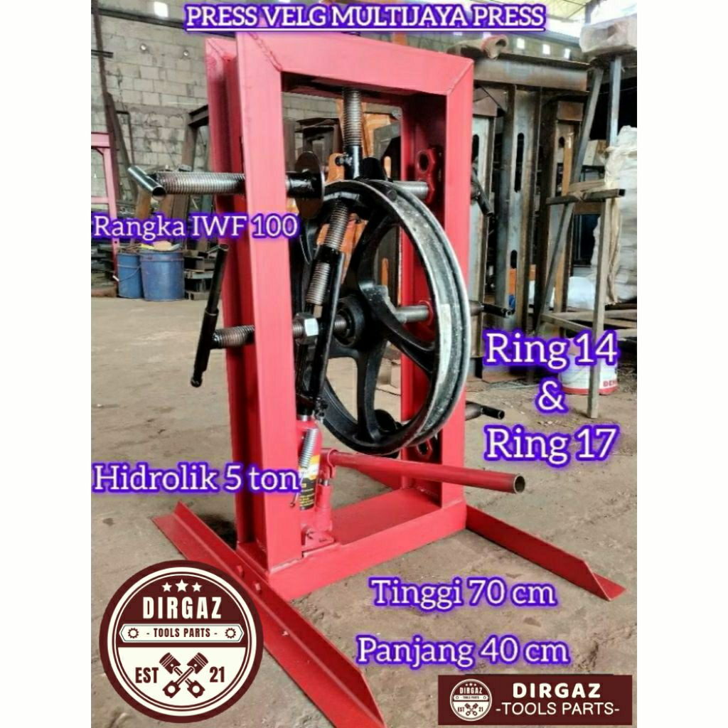 Alat Press Pelek Velg Penyok Oleng Ring 14-17 Bahan Tebal Super Premium