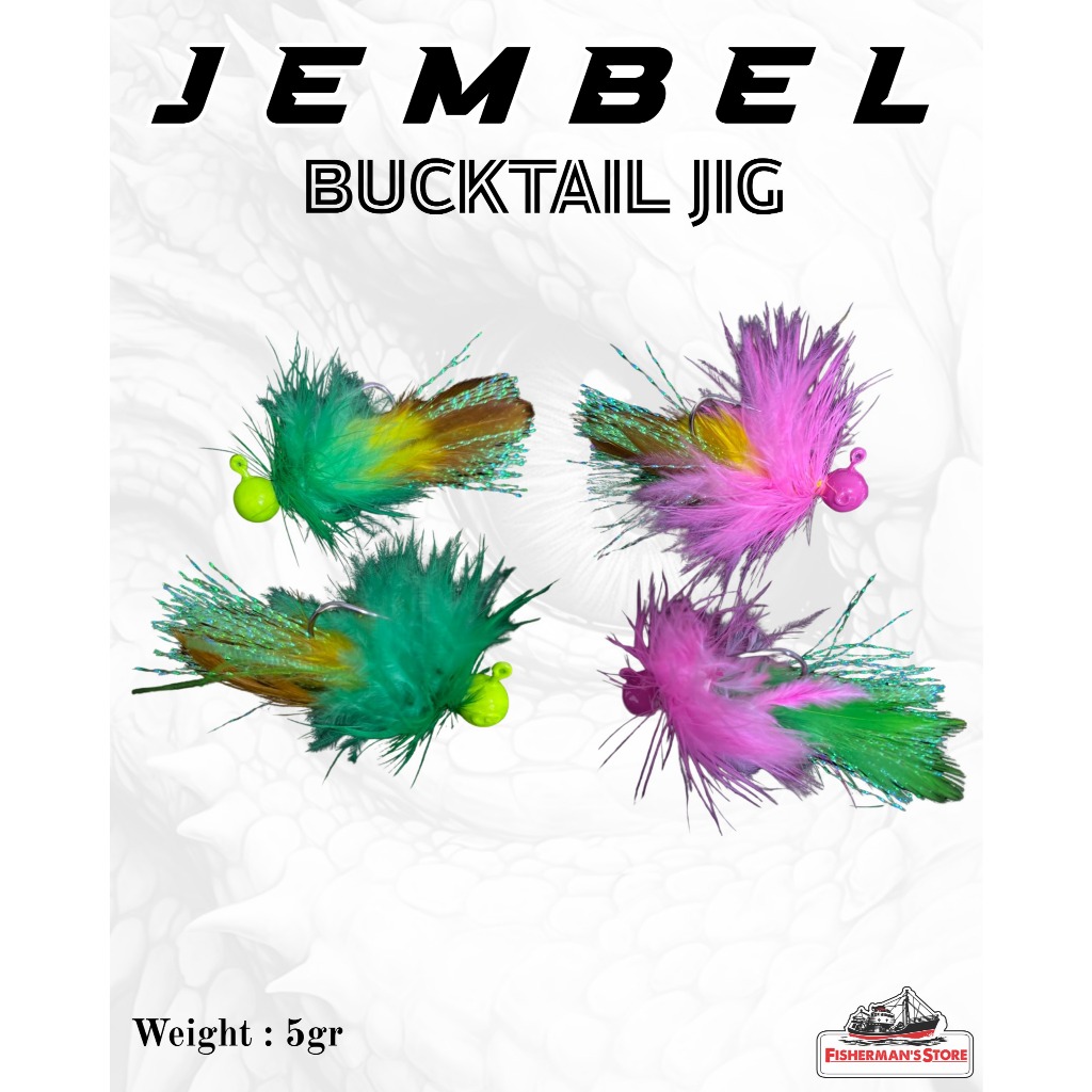 UMPAN CASTING BELIDA JEMBEL LURE | BULJEM LURE | BUCKTAIL JIGHEAD LURE | UMPAN BELIDA | JEMBEL LURE 