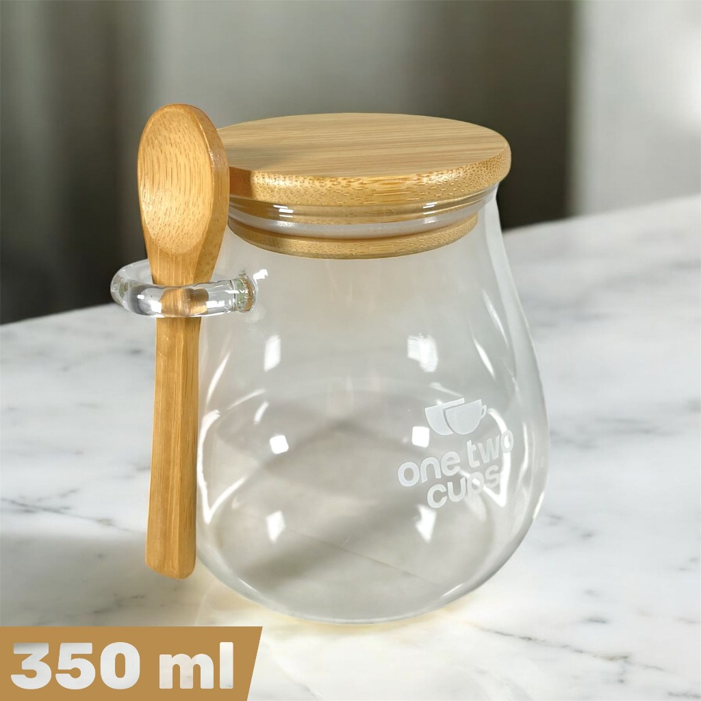 Toples Kaca kedap udara penyimpan kopi