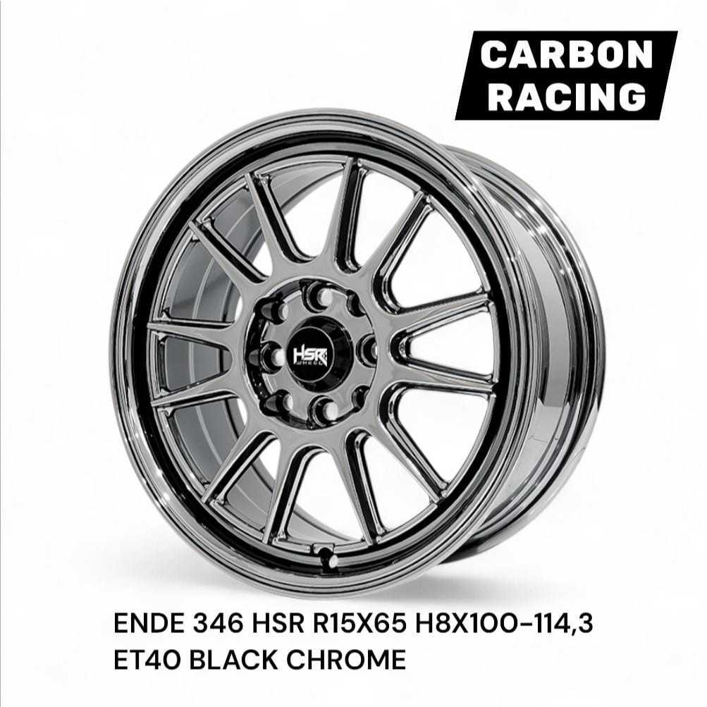 Velg Racing HSR ENDE R15 Black Chrome Double pcd/Baut