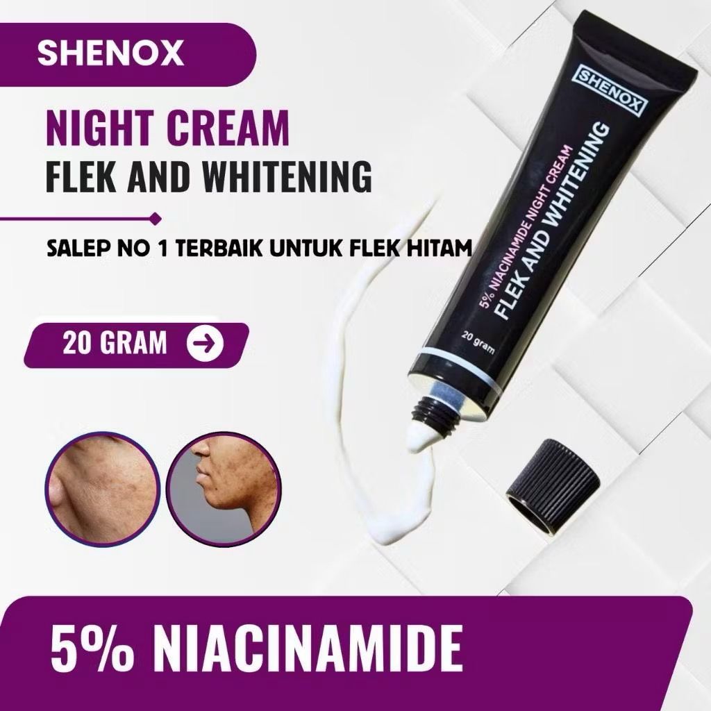 Salep Flek Night 20 Gram Shenox Skincare Salep Flek Whitening Resmi BPOM | Salep Flek Malam