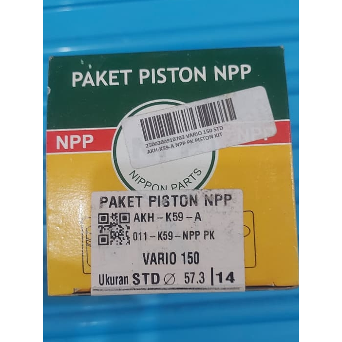 Piston NPP Seher Piston Kit Vario 150 NPP Oversize STD 25 50 75 100 125 150 175 200