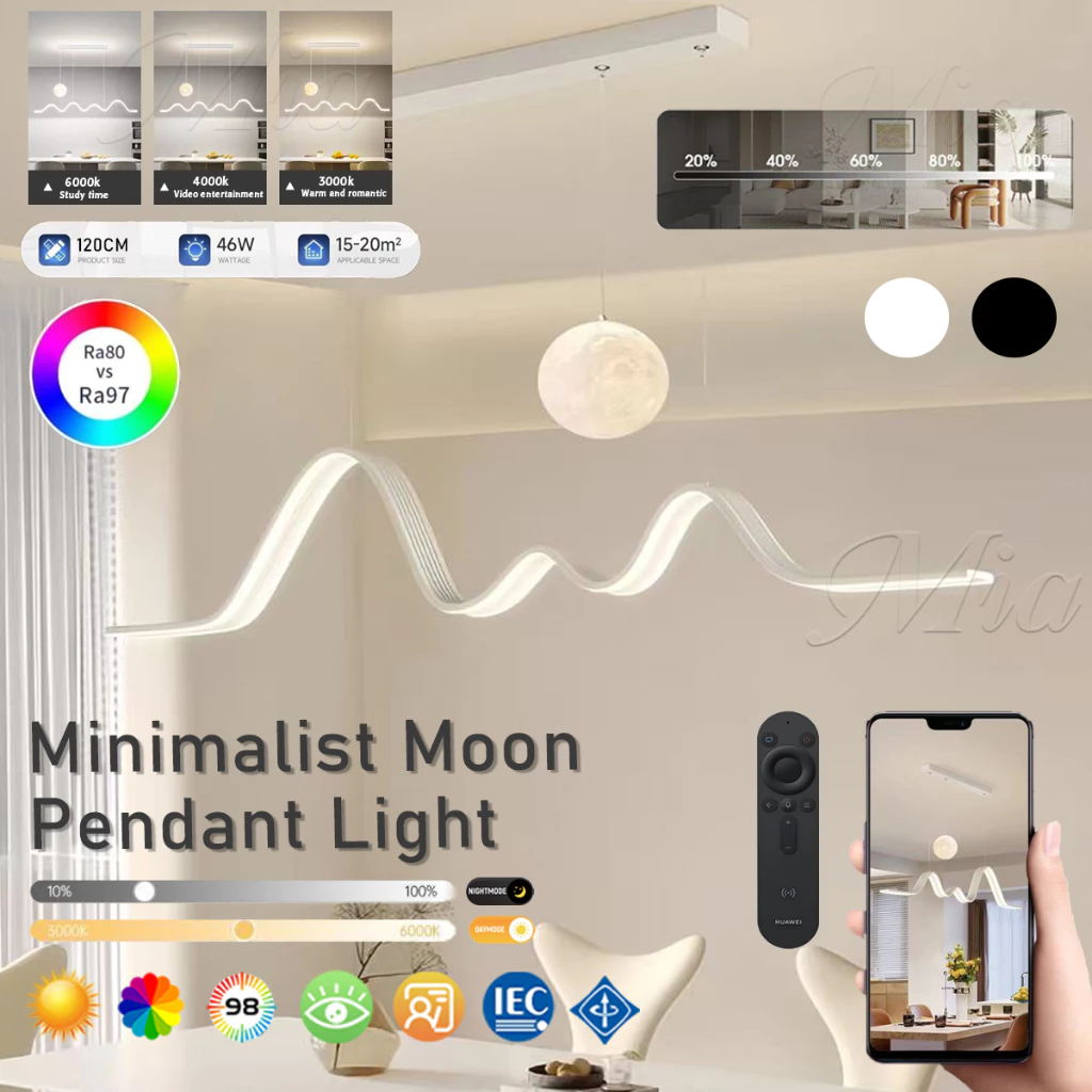 Remote Control Lampu Gantung Lampu Gantung Restoran Minibar Nordic Minimalis Proyeksi Lampu Hias Gan