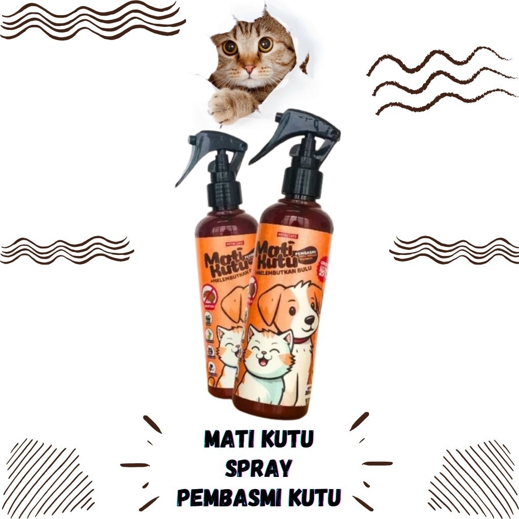Mati Kutu Obat Kutu Spray Pembasmi Kutu Kucing Anjing Aman Terjilat 100ml