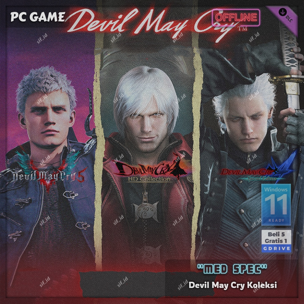 Koleksi DMC - Devil May Cry 5 - Devil May Cry 4 Special Edition - Devil May Cry HD 1 - 3 Collection 