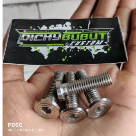 Baut L stainlise stainless m8/baut 12 raiser ninja S SS /cb150R/rxking/rxz/vixion/scorpio