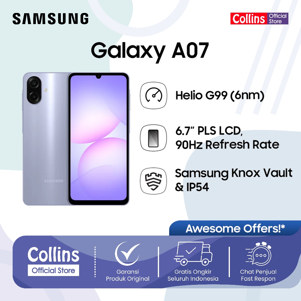 [Free Adaptor Original] Samsung Galaxy A07 (6+128GB)/(4+64GB) Camera 50MP | Resmi Samsung Indonesia