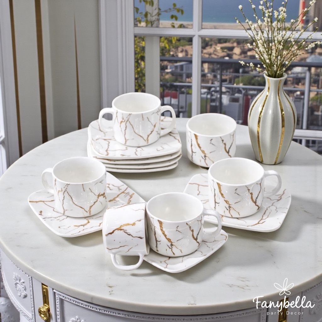 Keramik Dapur Prasmanan Queen Rose Tempat sendok satu set Piring Cangkir Teh Kopi Satu Set Prasmanan