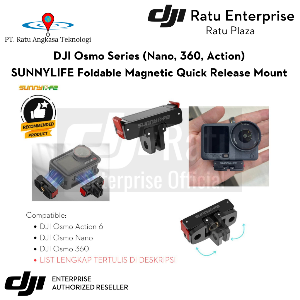Quick Release Magnetic Adapter DJI Osmo Action 6 Osmo Nano DJI Osmo 360 DJI Osmo Action 5 Pro DJI Os