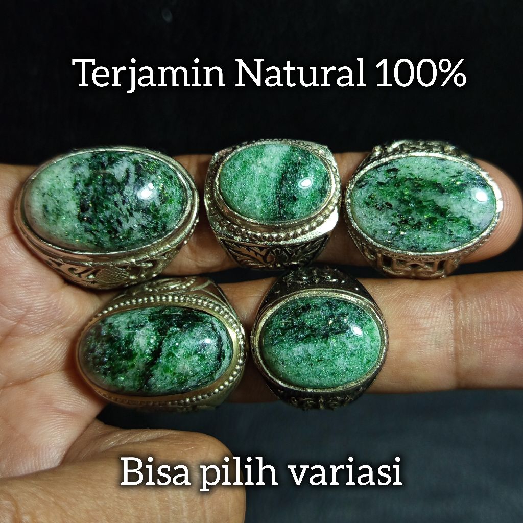batu cincin pasir intan hijau natural/batu pasir intan mas hijau asli/batu pasir intan/batu akik