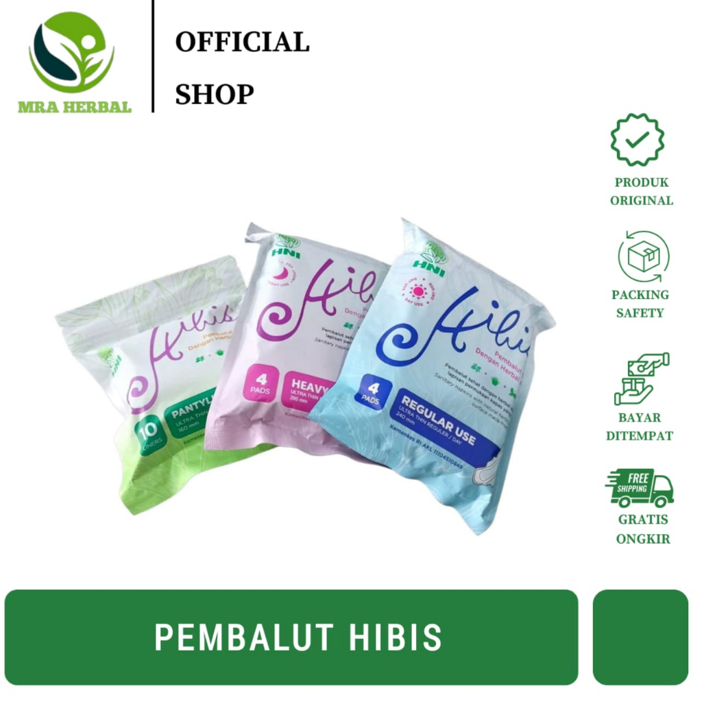 Hibis HNI | Pembalut Herbal Kewanitaan | Hibis Per Pcs