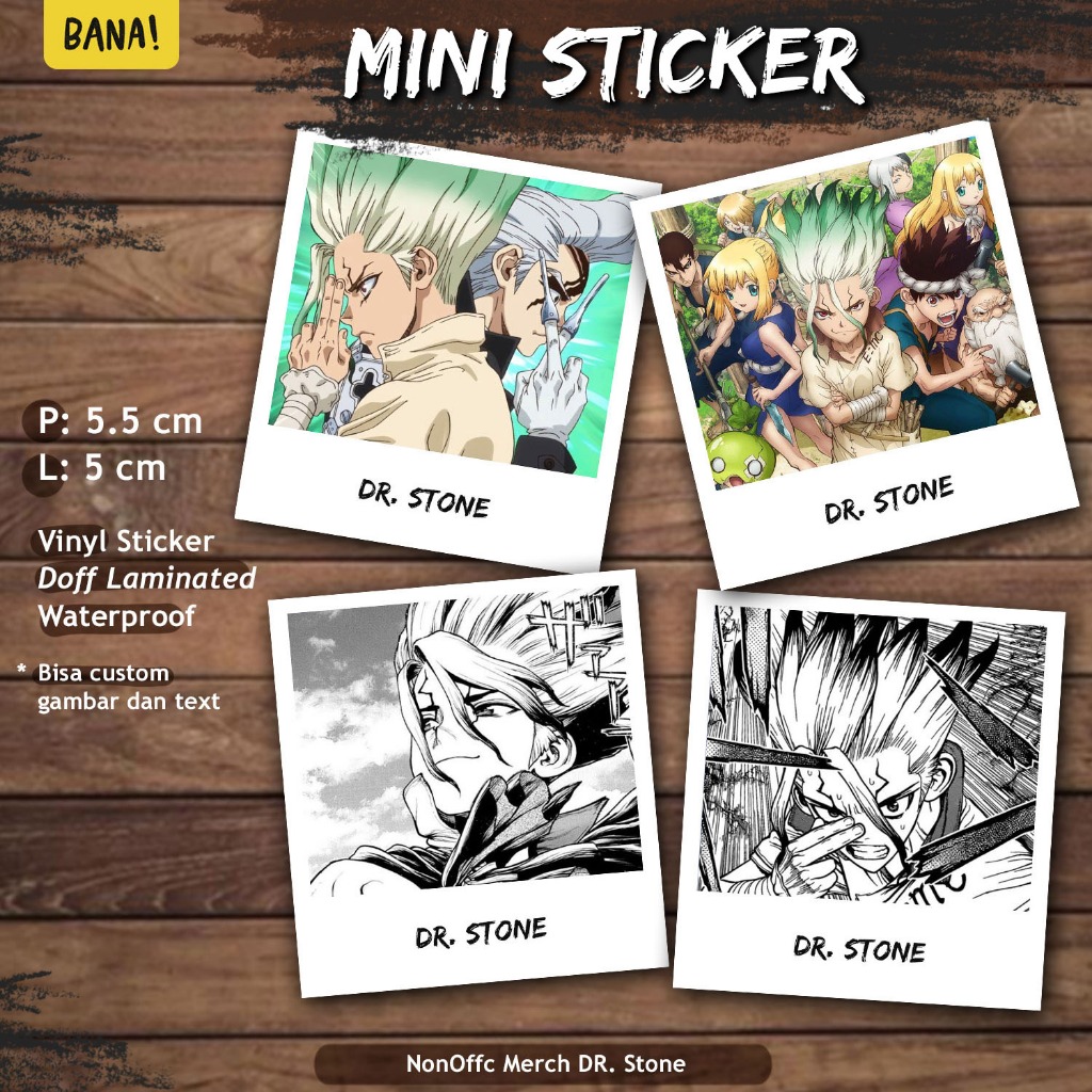 Stiker DR STONE Mini Kotak Stiker Anime Manga Premium | BANA
