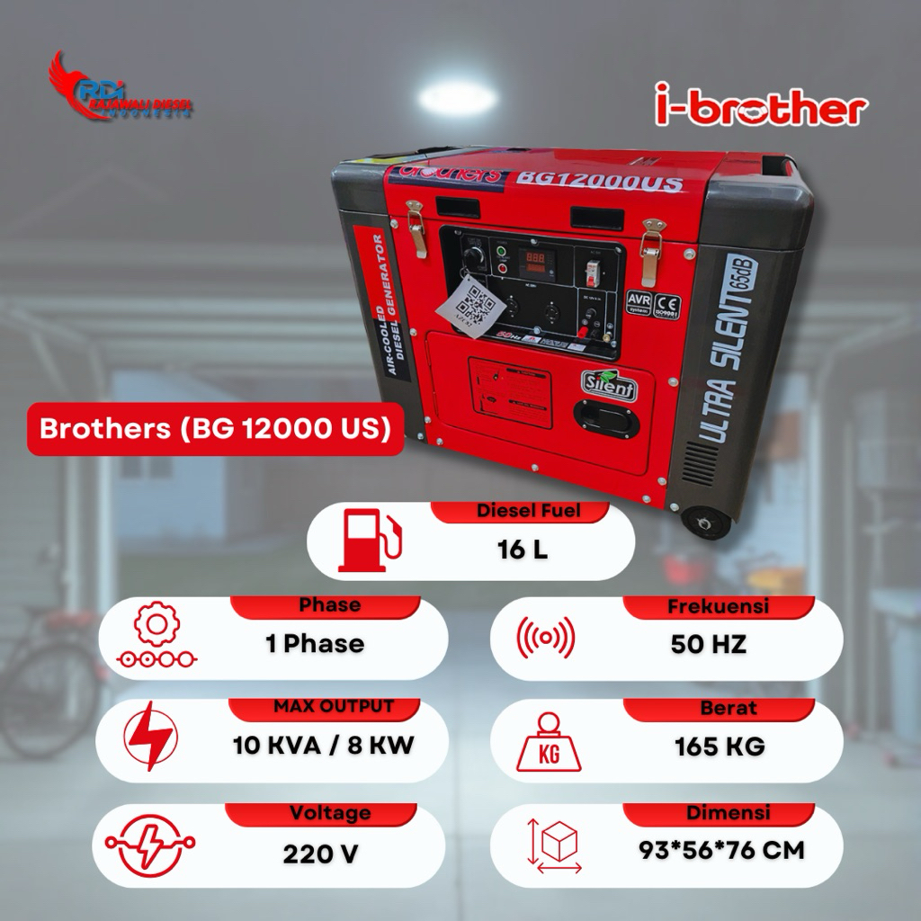 Genset Solar Portable - BG12000US ULTRA SILENT 10 kVA