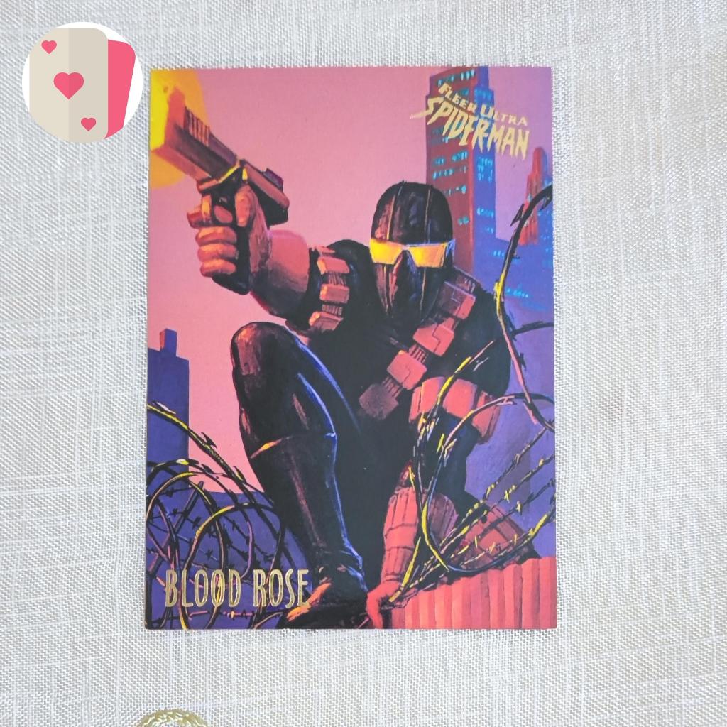Kartu Marvel Fleer Ultra Spiderman 95 Blood Rose #6