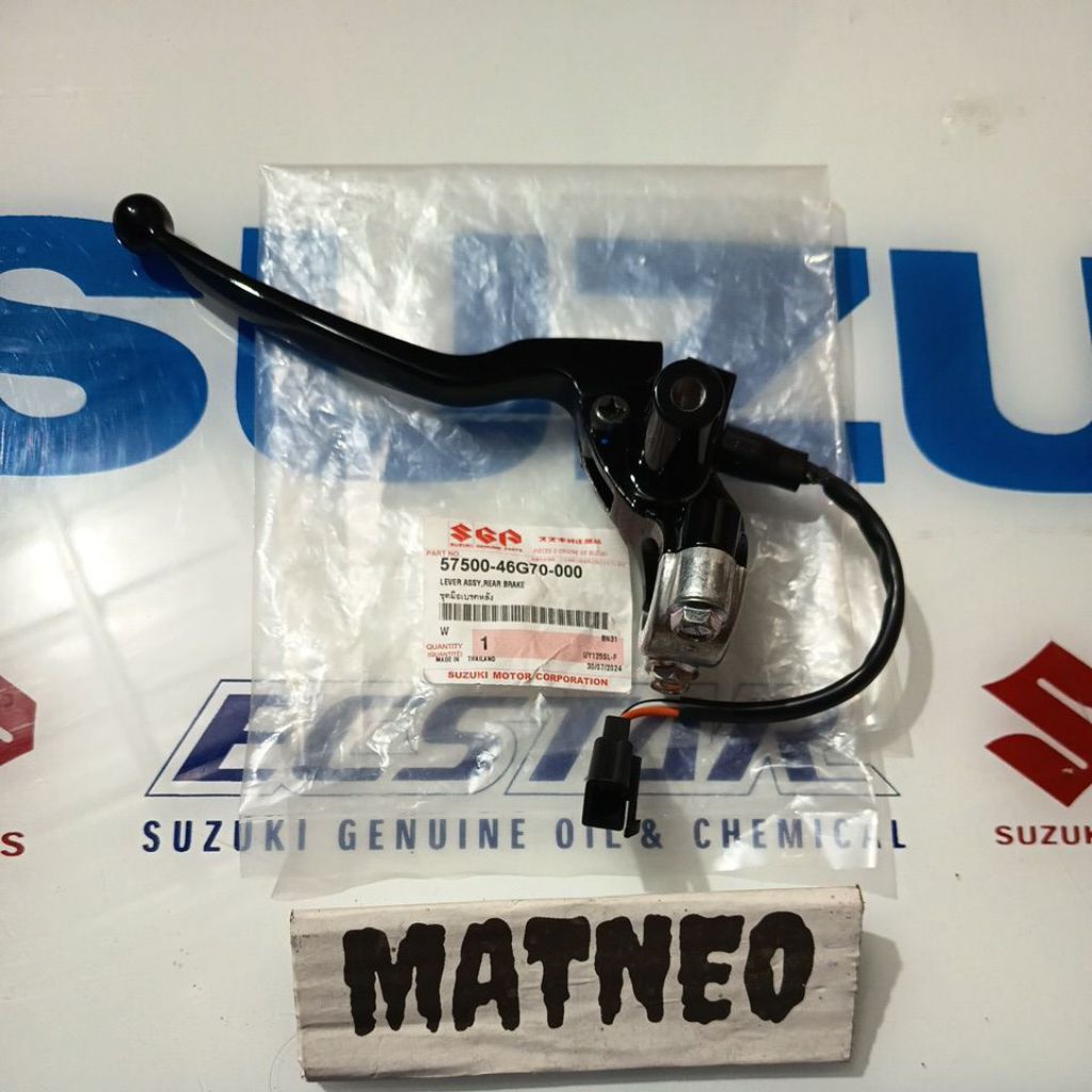 hendel handel rem kiri assy set dudukan spion suzuki spin 125 lever assy rear brake original sgp 575