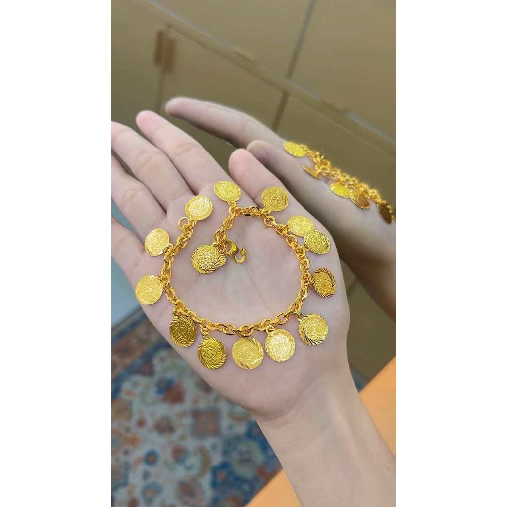 Ayrahaccesories gelang rantai koin