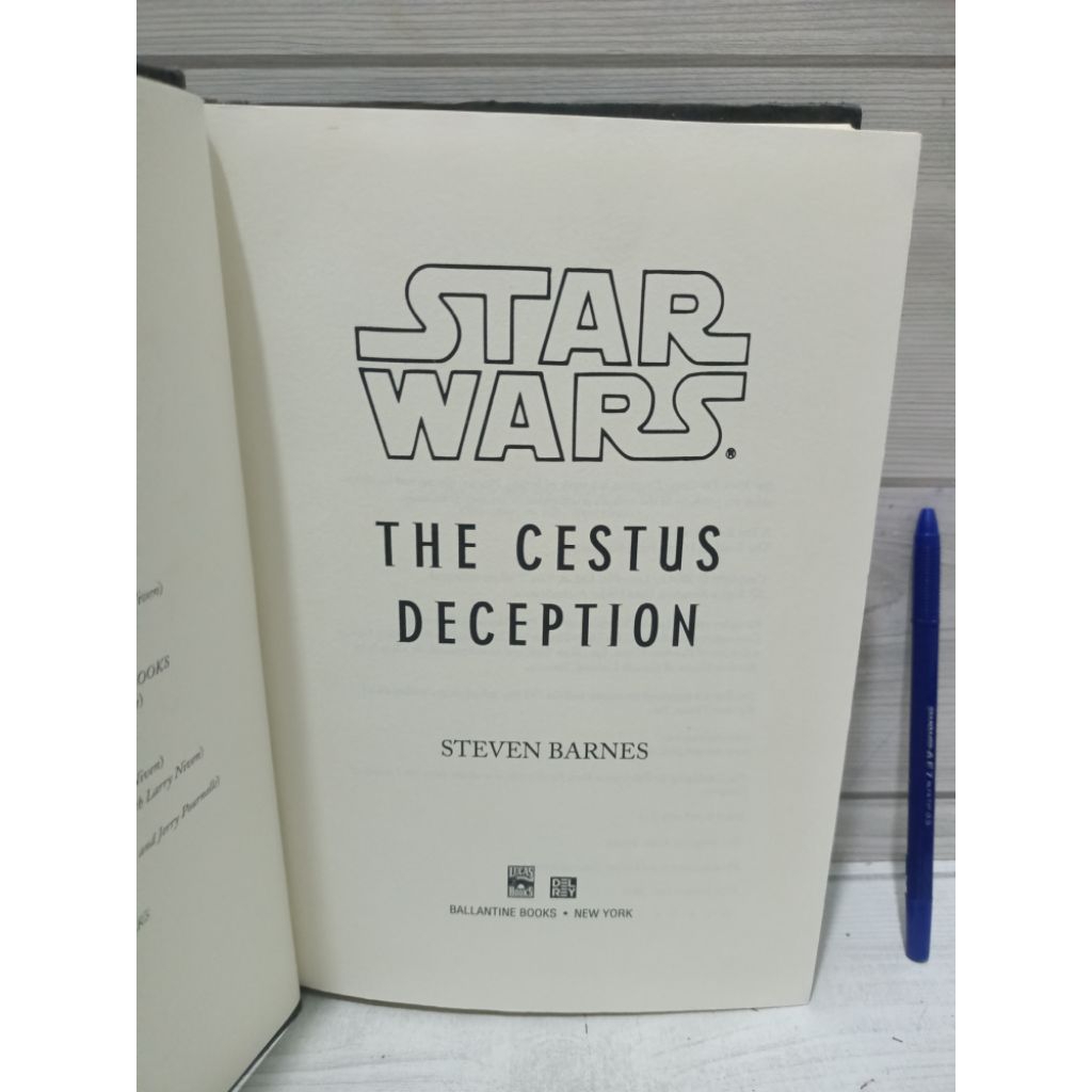 NOVEL ORIGINAL STAR WARS THE CESTUS DECEPTION BY STEVEN BARNES